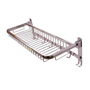 Foldable Towel Wire Rack with Hooks