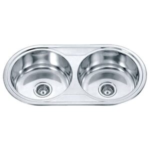 Round Double Bowl Kitchen Sink