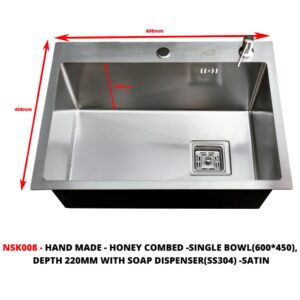 Single Bowl Kitchen Sink - Satin