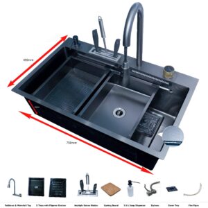 Smart Kitchen Sink Honey Comb – Gun Grey