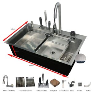 Smart Kitchen Sink Honey Comb – Satin