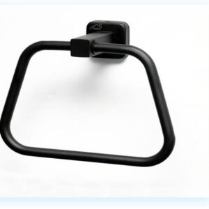 Square Black Towel Ring