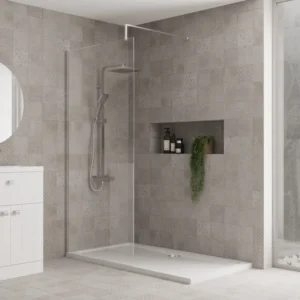 Transform your bathroom with a sleek, elegant, and functional glass bathroom shower partition from Hoscec Plumbing Services Company.