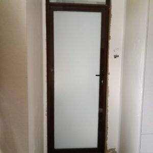 Bathroom Aluminium Glass Door Installation
