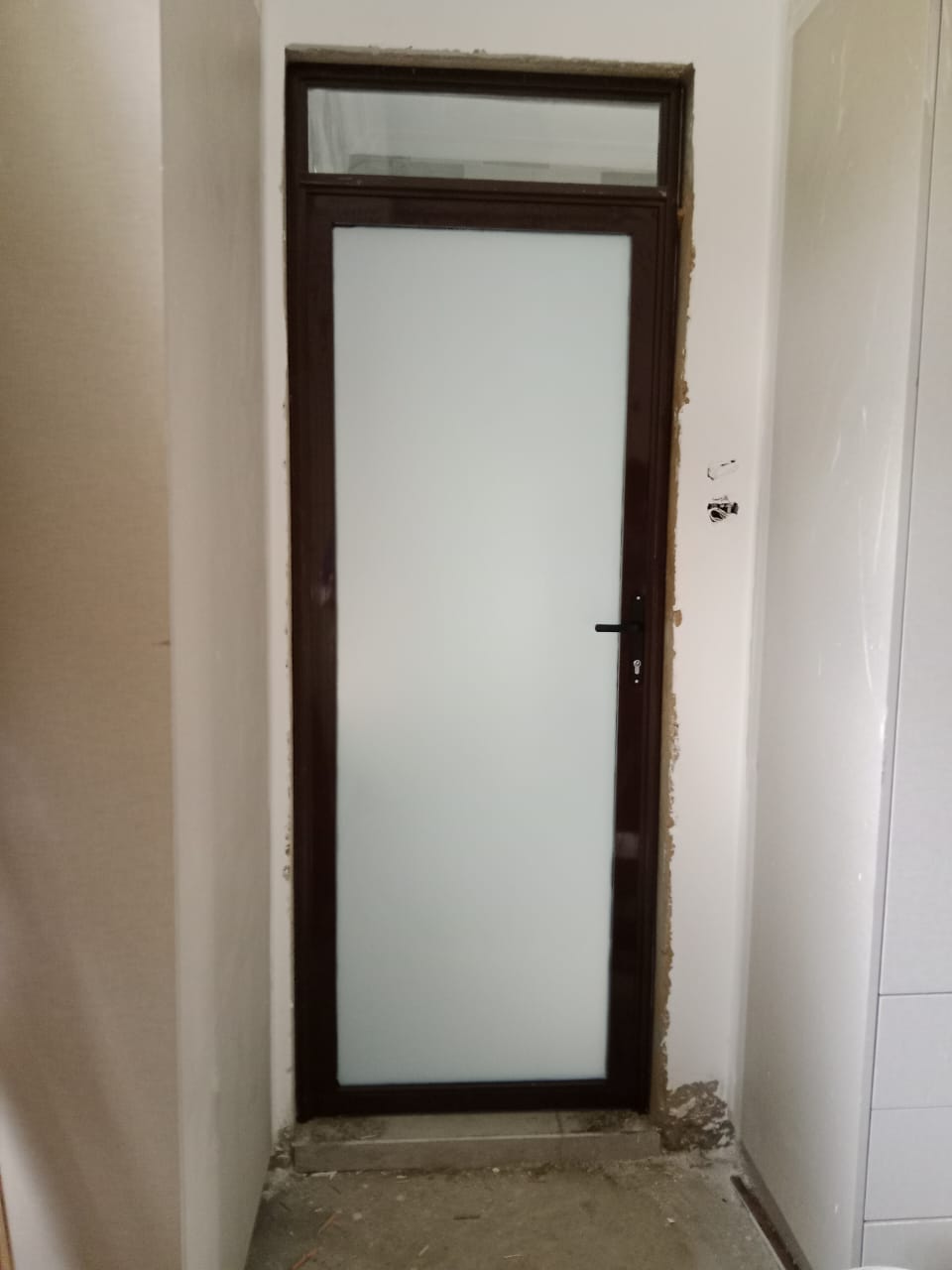 Bathroom Aluminium Glass Door Installation